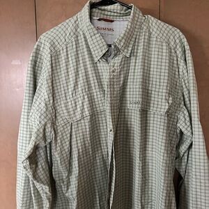 Simms Green Plaid Button-Up Shirt